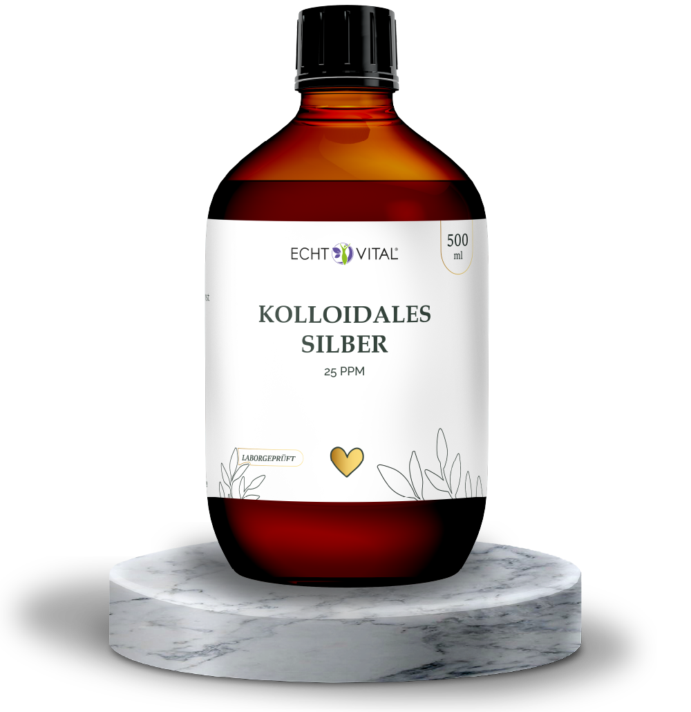 Kolloidales Silber 25 ppm 500 ml - ECHT VITAL Premium Qualität